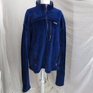 Patagonia Polartec Windbloc Fleece Jacket | Deep Blue Full‑Zip | Men’s Large